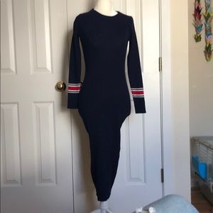 Navy Bodycon Maxi Dress